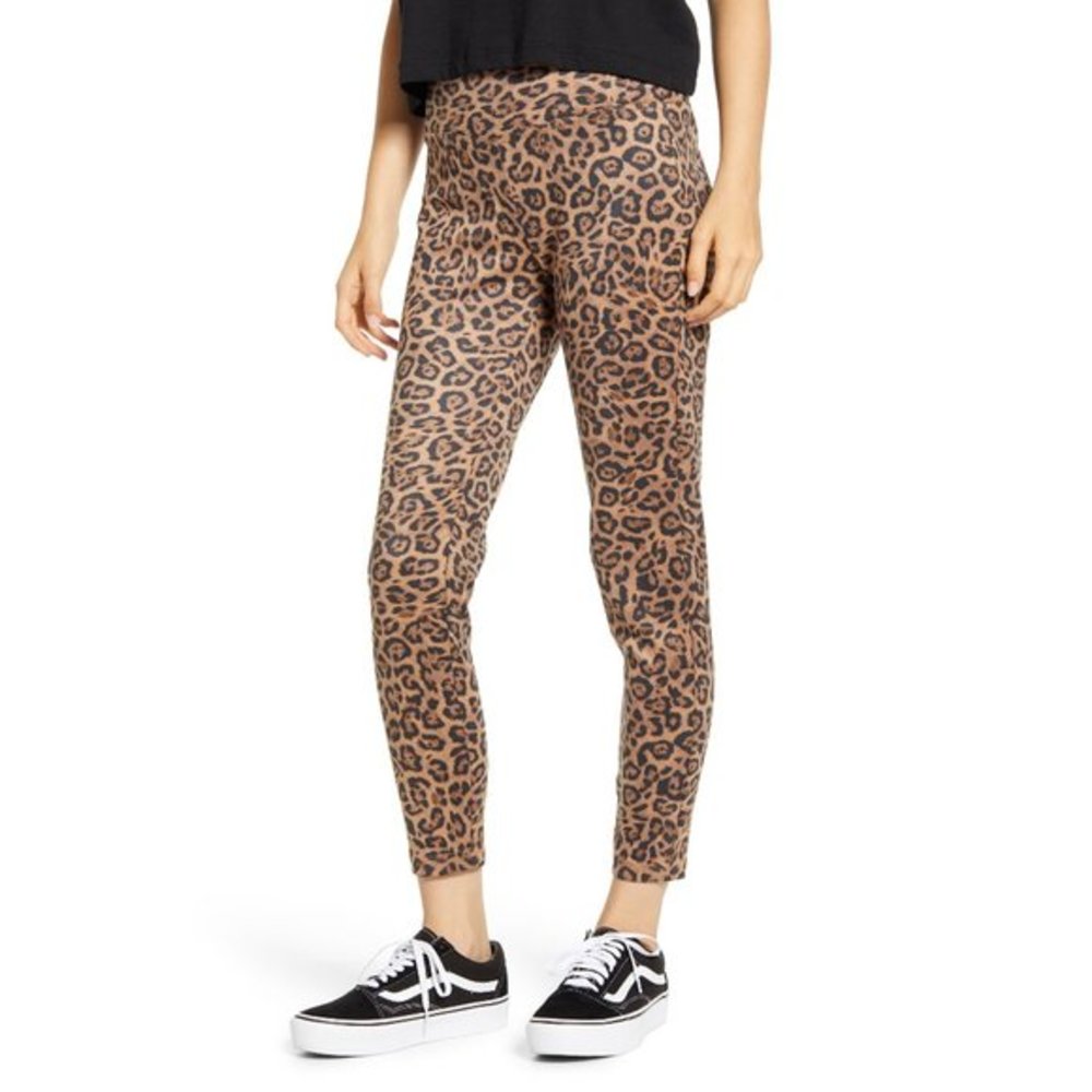 NWT Nordstrom Tinsel Leopard High Waist Leggings